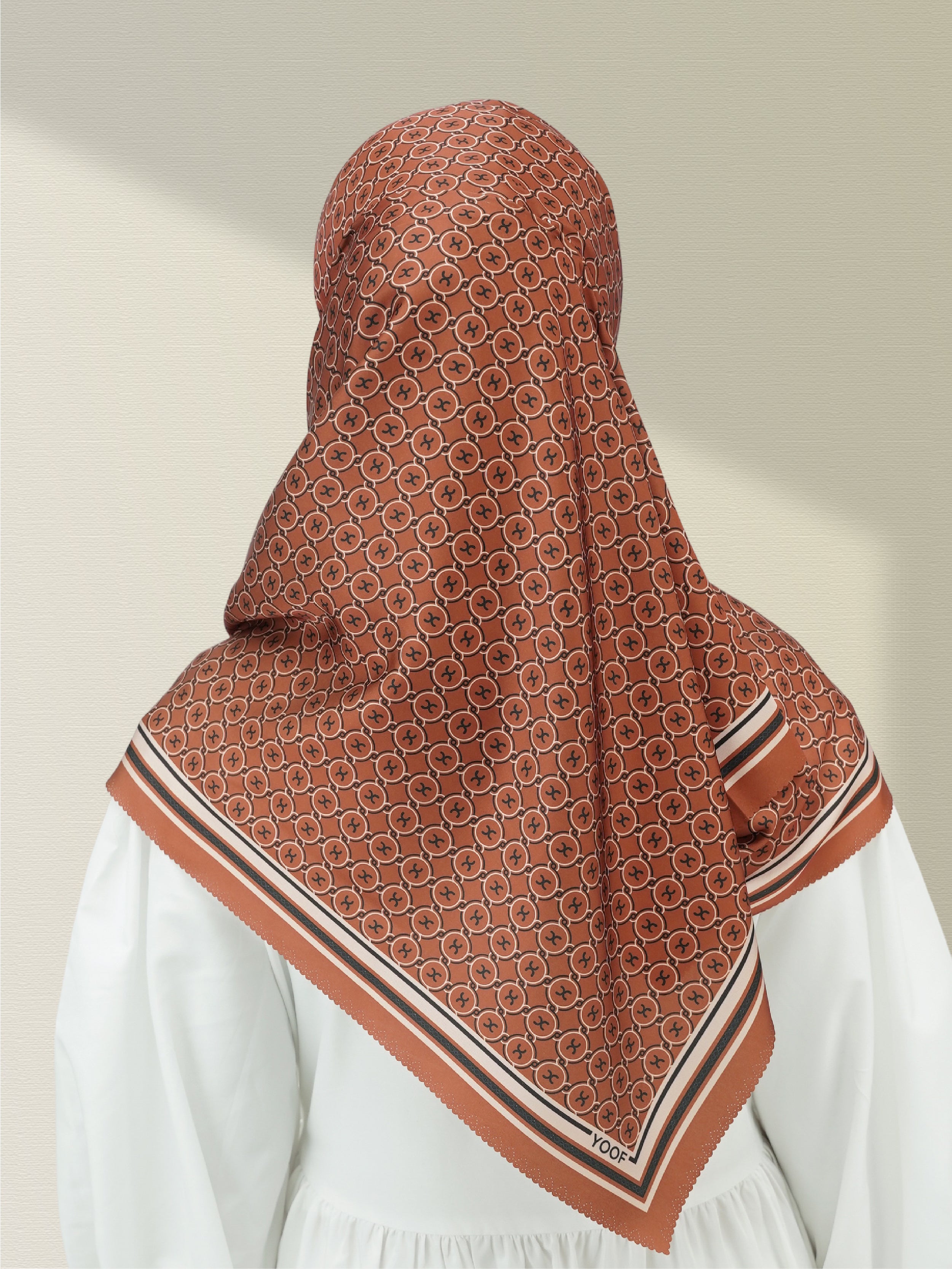 YOOF-Monogram Shawl Cocoa