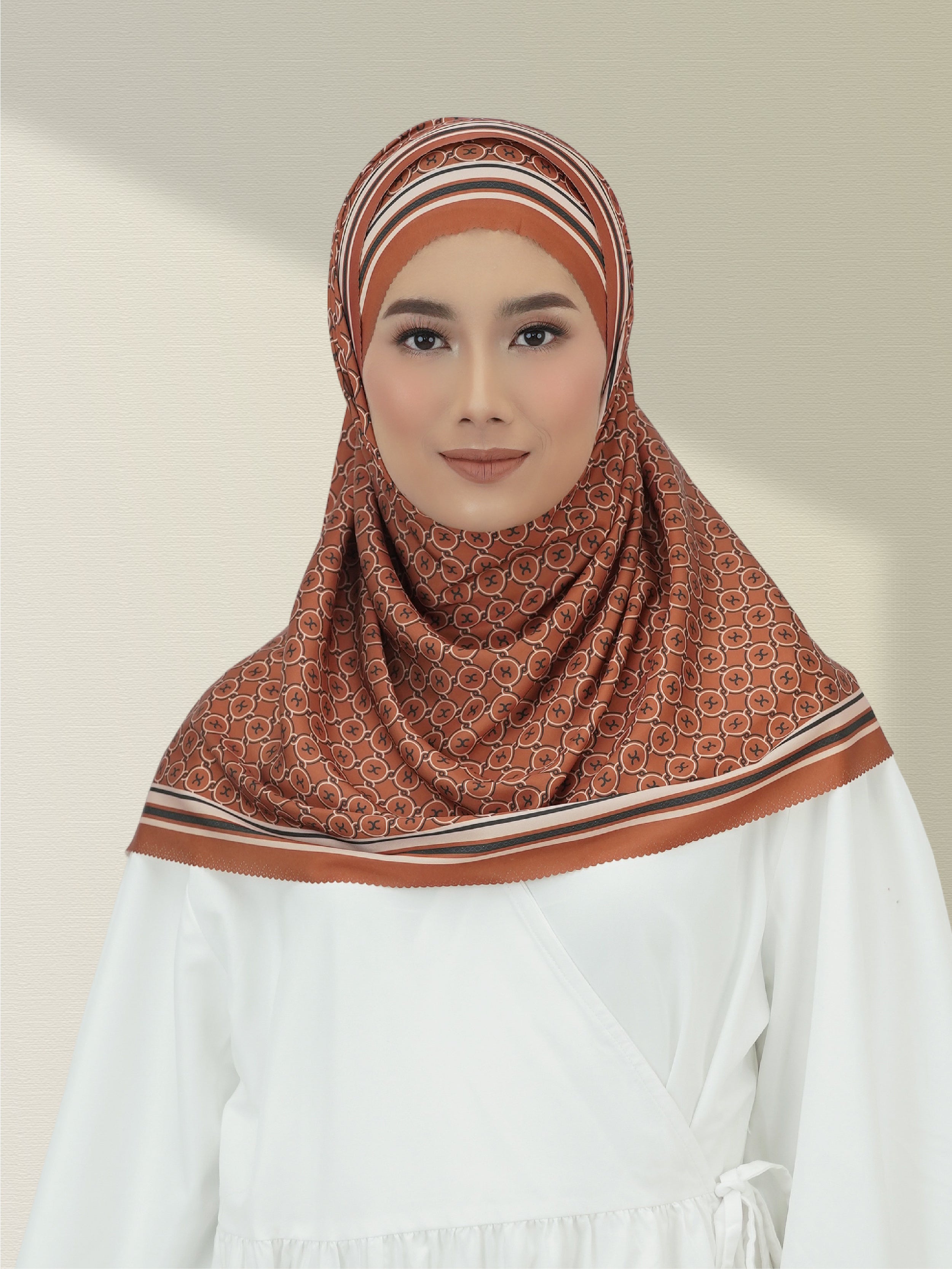 YOOF-Monogram Shawl Cocoa